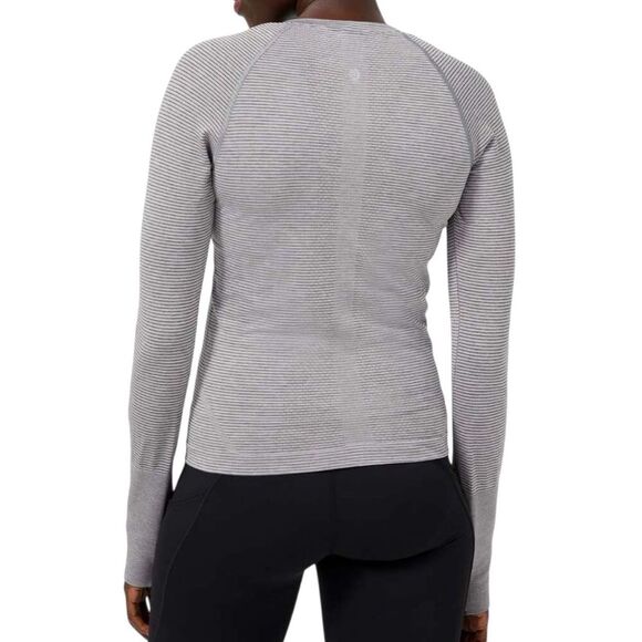 Lululemon Swiftly Tech Long Sleeve 2.0 *Race Length *Tempo Stripe White/Black - Picture 3 of 8